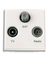 Triplexed TV, Radio and Satellite Socket